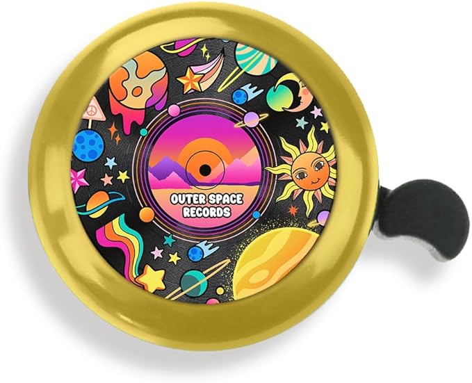 WIRESTER Gold Aluminum Round Bike Bell, Classic Ring Bicycle Bell, Bike Accessories Bell Ring for Adults Kids Girls Boys