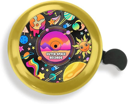 WIRESTER Gold Aluminum Round Bike Bell, Classic Ring Bicycle Bell, Bike Accessories Bell Ring for Adults Kids Girls Boys