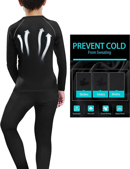 HOPLYNN 4 Pack Youth Boy’s Compression Pants Leggings Tights Athletic Base Layer Under Pants Gear for Football Sports