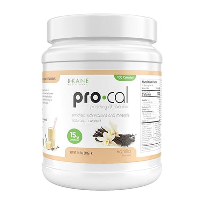 Pro-Cal Vanilla Meal Replacement Powder, 14.07 oz – High Protein, Low Calorie Shake & Pudding Mix – 16 Servings, Delicious & Easy to Prepare – Supports Healthy Weight Management, Vanilla