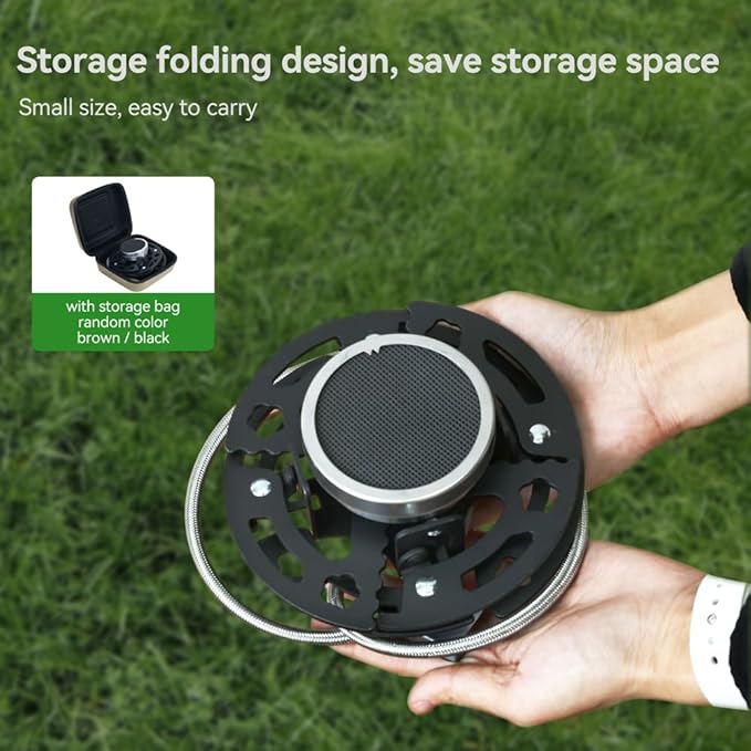 REDSUN FD1 Portable Infrared Backpacking Stove with Foldable 4-Leg Support, Windproof Butane Camping Burner for Hiking, Outdoor Survival Gear and Man's Gift