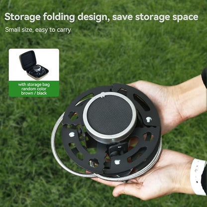 REDSUN FD1 Portable Infrared Backpacking Stove with Foldable 4-Leg Support, Windproof Butane Camping Burner for Hiking, Outdoor Survival Gear and Man's Gift