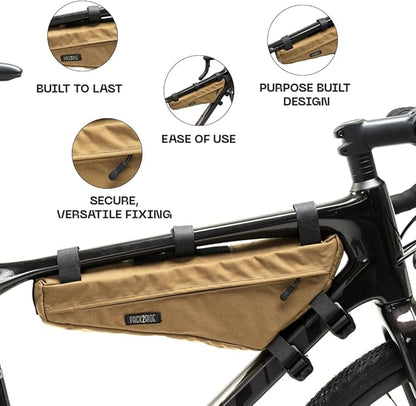 Mira Bike Frame Bag - Water Resistant, Durable Cordura Fabric & Bicycle Equipment Bag - Biking Storage, Bikepacking Pouch, Road for Cycling Adventures