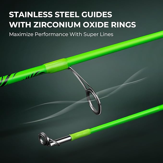 KastKing Zephyr Dual-tip Fishing Rod & Reel Combo, Dual Tips Section for Different Powers, IM6 Graphite 2Pc Blanks, KastFlex Technology, Rubber Cork Handle, Integrate Hook Keeper, 8 Models