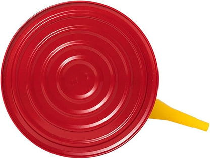 Eagle 2.5 Gallon Type I Red Safety Gas Can for Gasoline with Flame Arrester, Self-Closing Lid, and F-15 Funnel, Made in the USA, Galvanized Steel Flammable Storage Can, UI25FS