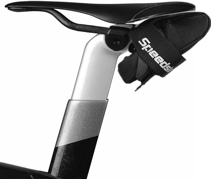 SpeedSleev Ranger 2.0 Large Bike Saddle Bag – Waterproof Under Seat Pack for MTB, Gravel & Plus Tire Bikes – Lightweight, Rattle-Free Tool Storage – Fits Most Dropper Posts – Black