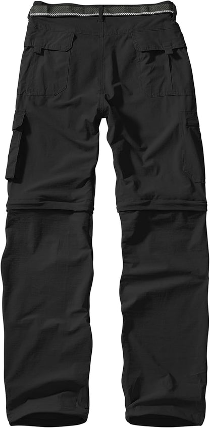 Mens Hiking Pants Convertible Quick Dry Zip Off Fishing Travel Safari Pants
