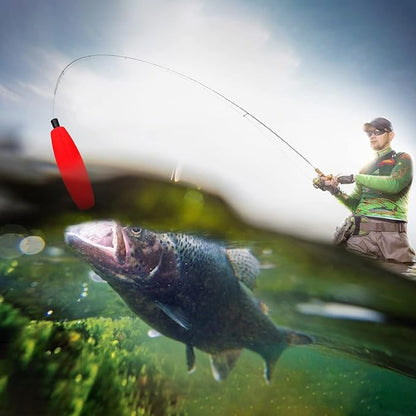 YOTO Peg Floats for Catfish Crappie,Foam Cigar Slip Fishing Corks Bobbers for Santee Rig