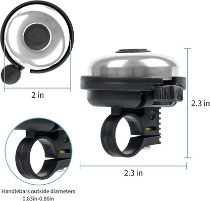Classic Bike Bell, Aluminum Bicycle Bell, Loud Crisp Clear Sound Bicycle Bike Bell for Adults Kids