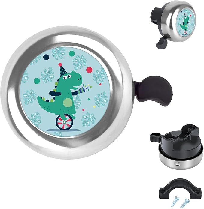 MZELQ Bicycle Bell Cute Clear Sound Adjustable Size Aluminum Bike Accessories Bell Ring for Girls Women Kids Adults