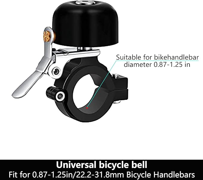 Greallthy Bike Bell Classic Brass Bicycle Bell,Bike Bells for Adults Kids, Loud Retro Bell for Road & Mountain Bikes, Universal Handlebar Fit.