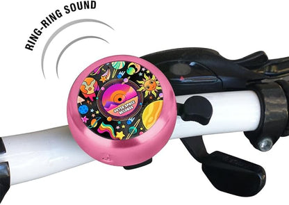 WIRESTER Pink Aluminum Round Bike Bell, Classic Ring Bicycle Bell, Bike Accessories Bell Ring for Adults Kids Girls Boys