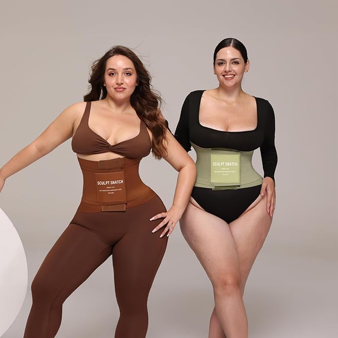 Hourglass Waist Trainer for Women – Adjustable Sweat Band for Stomach, Tummy Control & Workout Waist Trimmer