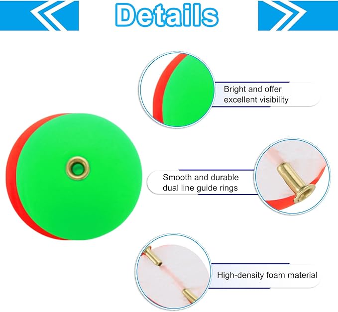 PATIKIL Fishing Bobber, Slip Foam Floats Buoy Rig Stoppers for Crappie Trout Bass Fishing