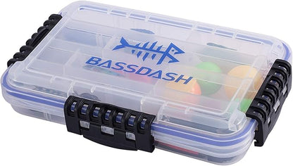 BASSDASH 3600 3670 3700 Tackle Storage Waterproof Utility Tackle Boxes Fishing Lure Tray with Adjustable dividers