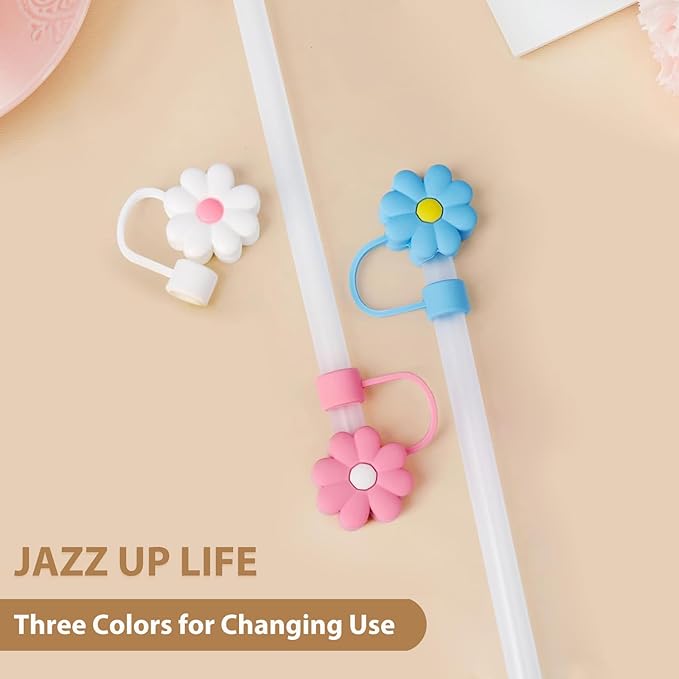 Stanley Cup Accessories Set Including 6 Pcs Silicone Spill Proof Stopper, 3 Pcs 10mm Flower Straw Cover Cap, 1 Pcs Bling Silicone Boot Sleeve for Stanley Cup 40oz & 30oz Tumbler