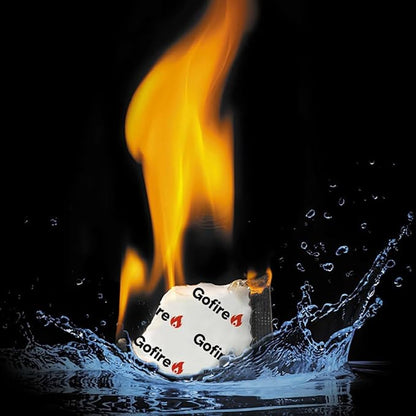 GOFIRE Travel Fire Starter for Camping, Hiking, Backpacking | Uses: Grill, Campfire, Fireplace, Wood Stove | All Purpose, Portable, Waterproof | Heat During Cold Rain & Snow | 50 Pieces