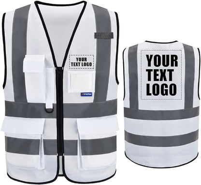 A-SAFETY High Visibility Reflective Safety Vest Customize Logo (XS-8XL)
