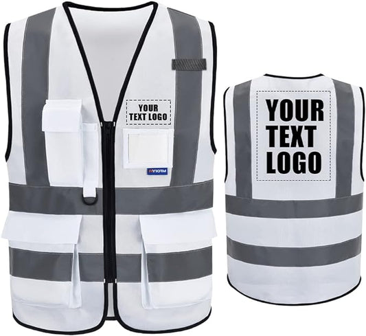 A-SAFETY High Visibility Reflective Safety Vest Customize Logo (XS-8XL)