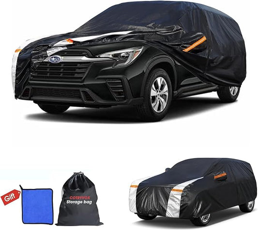 Subaru Outback Car Cover 100% Waterproof All Weather, Gift with Towel, 10 Layers SUV Car Cover Custom Fit 1994-2026 Subaru Outback, Outdoor Cover Rain Sun UV Protection with Door Zipper.