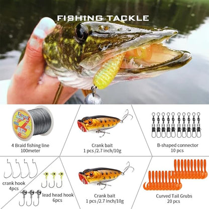 Telescopic Fishing Rod and Reel Combos, Carbon Fiber Fishing Rod with Stainless Steel Baitcasting Reel, Portable Fishing Pole Reel Combo for Travel Saltwater Freshwater Fishing Gifts for Men