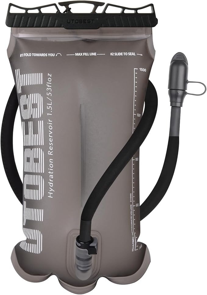 Hydration Bladder,TPU Water Bladder,Water Bladder for Hiking Backpack,BPA Free,Wide Opening,Leak-Proof,Water Reservoir for Hiking Cycling Camping Running