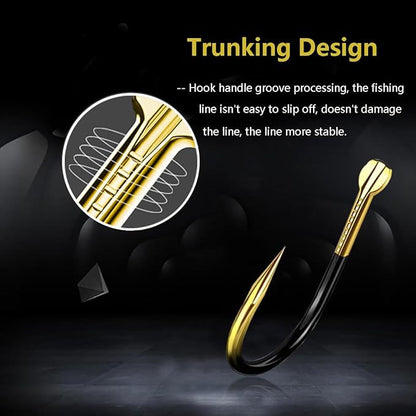 AMHDV Small Barbless Fishing Hook with Line, Tiny Fish Hooks and Leader (Pack of 20)