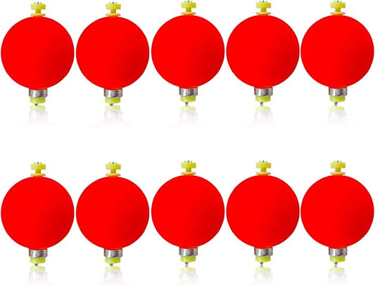 Fishing Bobbers Floats Set Weighted Fishing Bobbers for Fishing, Foam Snap on Float Weighted Bobbers Push Button Spring Fishing Floats Fishing Bobbers Assortment for Catfish