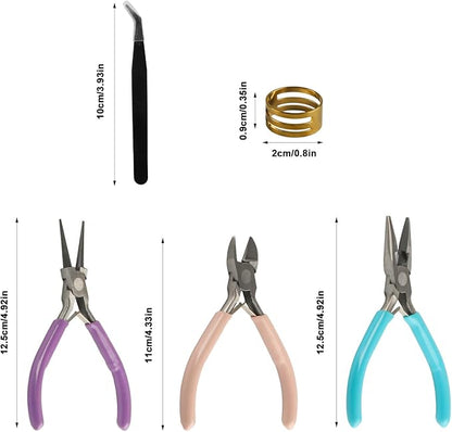 3pcs Jewelry Pliers Set, Jewelry Pliers for Jewelry Making Tools, Needle Nose, Round Nose and Wire Cutters for Jewelry Making Pliers Repair Wire Crafting