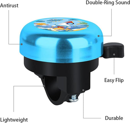 MZELQ Bicycle Bell Cute Clear Sound Adjustable Size Aluminum Bike Accessories Bell Ring for Girls Women Kids Adults