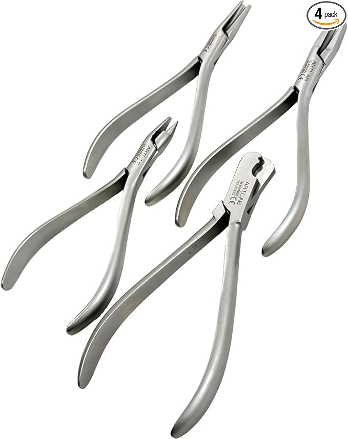 Metal Forming Kit of 4 Pliers | Wire Bending, for Forming Loops, Curves, Rings, Angles, and More. Hobby Wires, Jewelry Wire Bending Tools | Made of German Stainless Steel