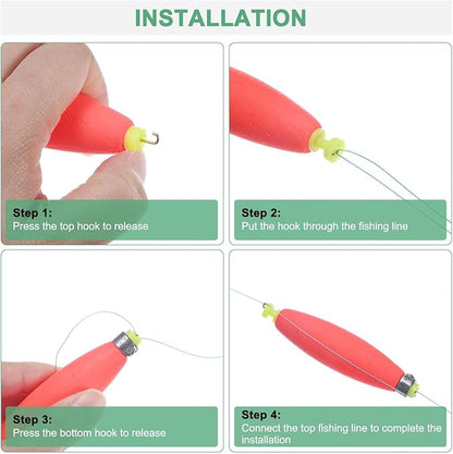 Fishing Bobbers Floats, EVA Foam Weighted Bobbers for Crappie/Bluegill/Trout Bass/Catfish, Clip-on Floats Slip Corks