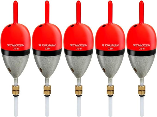 THKFISH Fishing Bobber Slip Bobber Fishing Floats for Crappie Balsa Bobbers for Panfish,Walleye,Salmon Floatage