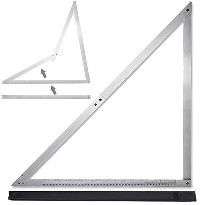 Combination Square for Carpenter Tools 48 Inch Folding Aluminum Triangle Ruler Construction Framing Tool Woodworking Foldable Frame Measurement Angle Rulers