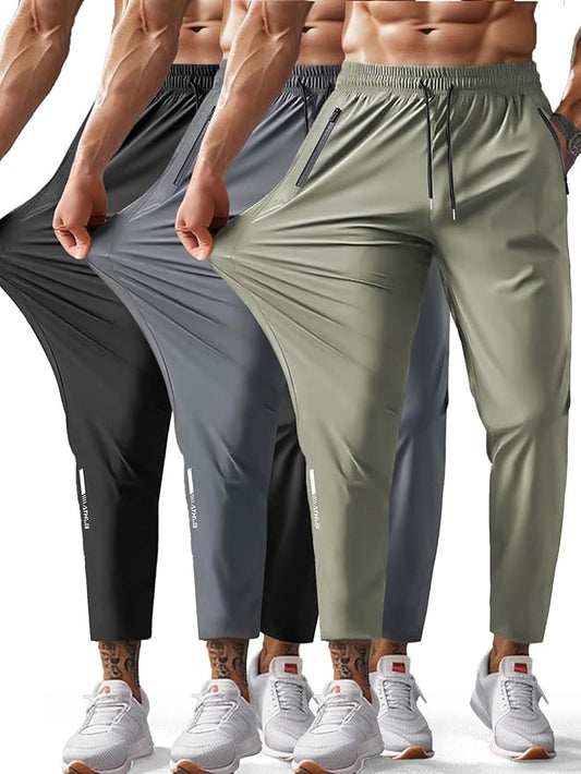 Men's Hiking Pants Quick-Dry Lightweight Sweatpants Outdoor Fishing Pants Water Resistant with Zipper Pockets