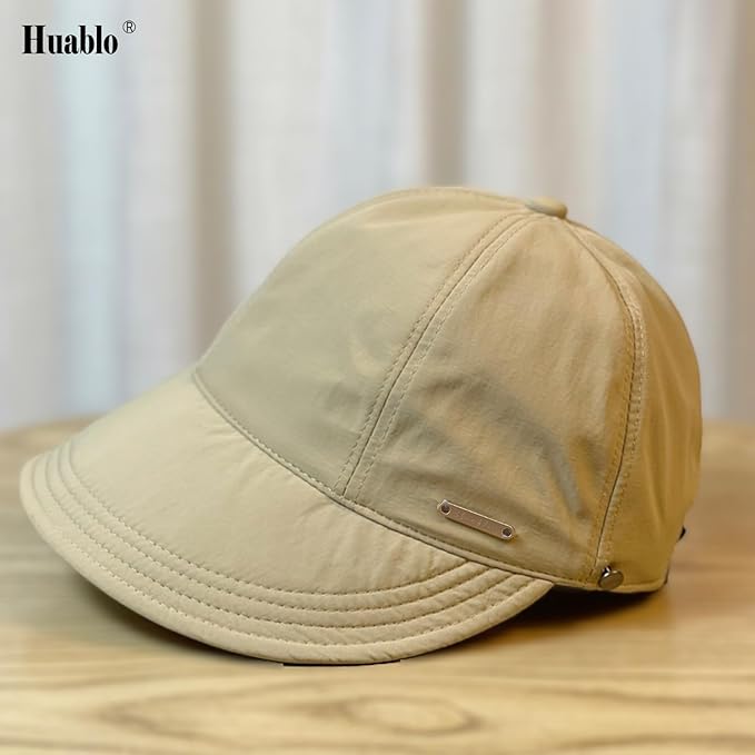 huablo]UPF 50+Womens Sun Hat UV Protection Hiking Fishing Hats Wide Brim Hat Adjustable Ponytail Packable Sun Cap
