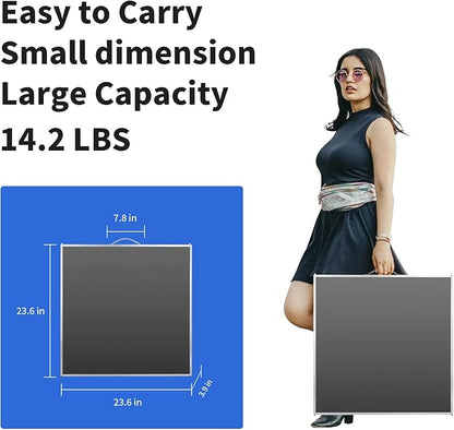 Camping Table 6FT Folding Table Large 3 Adjustable Height Portable Picnic Camp Aluminum Outdoor Table Picnic BBQ Black