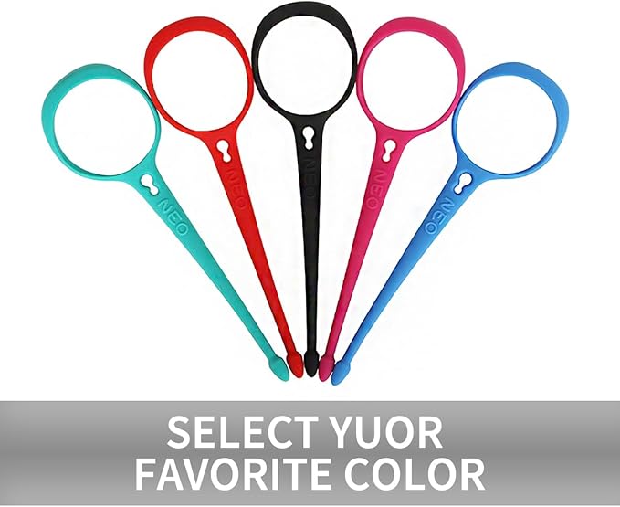 Neo Magnetic Silicone Ring Strap for Water Bottle - Water Tumbler Strap Versatile Sports Bottle Ring - Water Bottle Carrier Strap for Gym, Backpack, Belt,Hiking,Outdoors & More (Crimson Red)