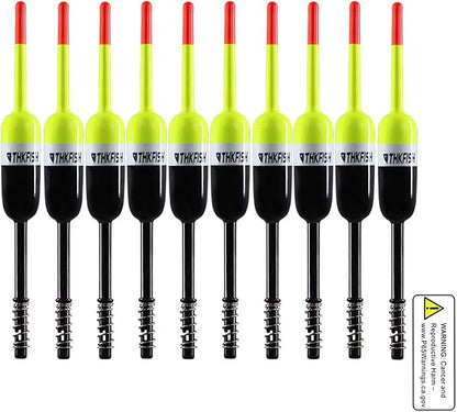 THKFISH Fishing Bobbers Fishing Floats and Bobbers Slip Bobbers for Fishing Balsa Floats Crappie Fishing Bobbers Fixed Bobber (1.5"X0.59"X5.4") (2.5"X0.59"X5.4")