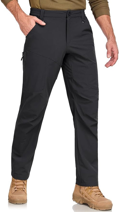 Mens Lightweight Cargo Hiking Patns Outdoor Quick Dry Work Tactical Pants with 6 Pockets Water Resistant Fishing Travel Pants