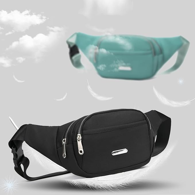 DAITET Crossbody Fanny Pack for Men&Women,Large Waist Bag & Hip Bum Bag with Adjustable Strap for Outdoors Workout Traveling Casual Running Hiking Cycling