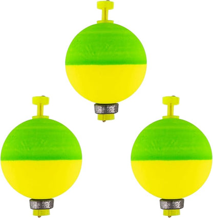 Dr.Fish 10 Pack Weighted Fishing Bobbers Snap-on Spring Floats EVA Foam Push Button Clip on Floats Fly Fishing Trout Bass Crappie Catfish