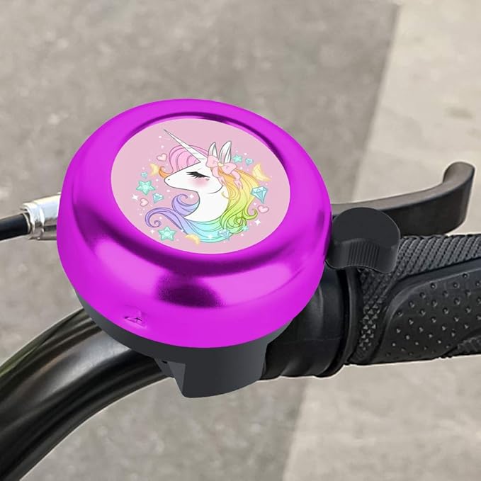 MZELQ Bicycle Bell Cute Clear Sound Adjustable Size Aluminum Bike Accessories Bell Ring for Girls Women Kids Adults