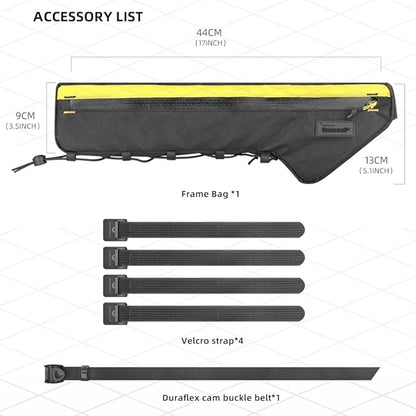 Rhinowalk Bicycle Front Frame Bag Bike Under Top Tube Triangle Bag Lightweight 1.7L Cycling Accessories Nylon Pack Pouch for Mountain Road Bike