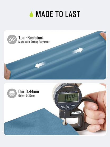 SaphiRose Hooded Rain Poncho Waterproof Raincoat Jacket for Men Women Adults