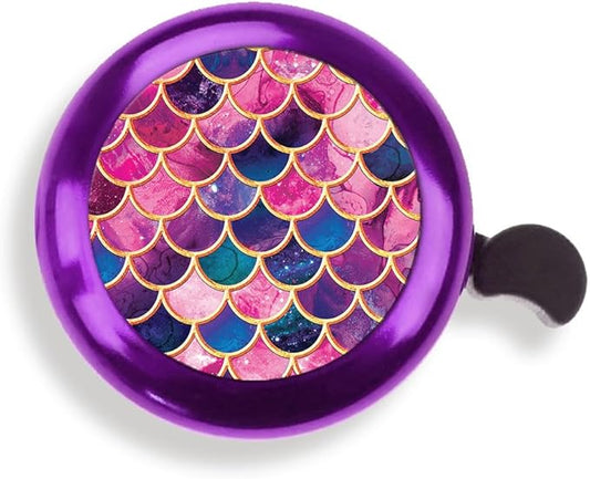 WIRESTER Cute Aluminum Round Bike Bell, Classic Ring Bicycle Bell, Bike Accessories Bell Ring for Adults Kids Girls Boys (Black, Red, Blue, Purple)