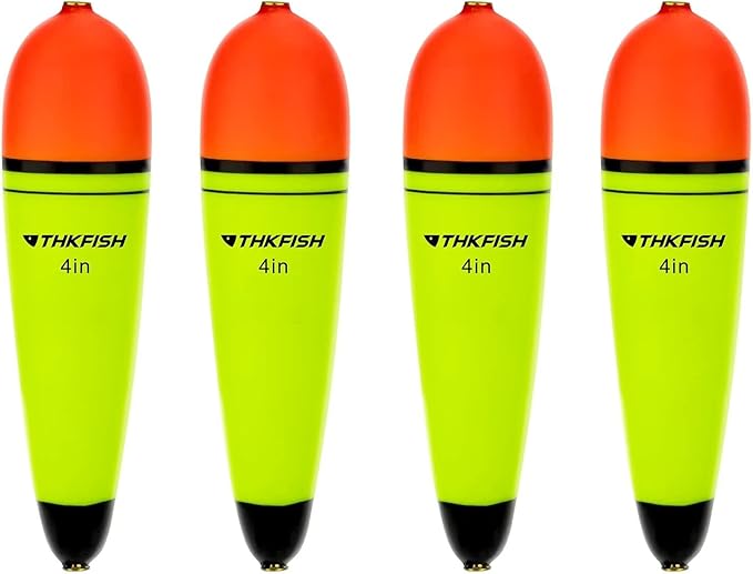 THKFISH Slip Bobbers Floats EVA-Slider-Bobbers Slip Corks for Sea Fishing Catfish Bobbers Assortment Freshwater 4PCS 4", 6", 7"