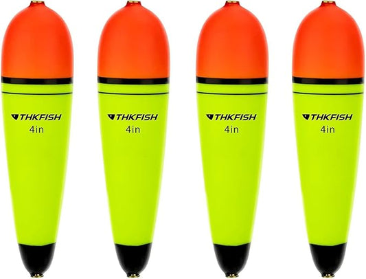THKFISH Slip Bobbers Floats EVA-Slider-Bobbers Slip Corks for Sea Fishing Catfish Bobbers Assortment Freshwater 4PCS 4", 6", 7"