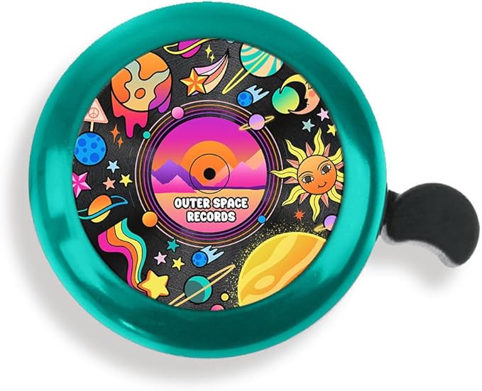 WIRESTER Green Aluminum Round Bike Bell, Classic Ring Bicycle Bell, Bike Accessories Bell Ring for Adults Kids Girls Boys