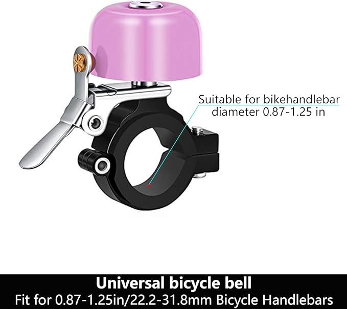 Greallthy Bike Bell Classic Brass Bicycle Bell,Bike Bells for Adults Kids, Loud Retro Bell for Road & Mountain Bikes, Universal Handlebar Fit.